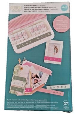 We R Memory Keepers Word Punch Board, Lowercase, Scrapbooking Tools - NEW